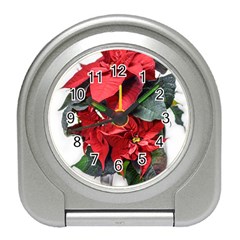 Star Of Bethlehem Star Red Travel Alarm Clocks by Amaryn4rt