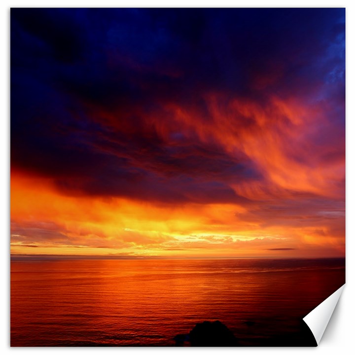 Sunset The Pacific Ocean Evening Canvas 20  x 20  