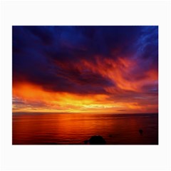 Sunset The Pacific Ocean Evening Small Glasses Cloth (2-side) by Amaryn4rt