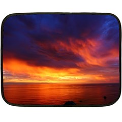 Sunset The Pacific Ocean Evening Fleece Blanket (mini) by Amaryn4rt