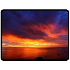 Sunset The Pacific Ocean Evening Fleece Blanket (large)  by Amaryn4rt