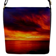 Sunset The Pacific Ocean Evening Flap Messenger Bag (s) by Amaryn4rt