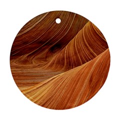 Sandstone The Wave Rock Nature Red Sand Ornament (Round) 