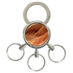 Sandstone The Wave Rock Nature Red Sand 3-Ring Key Chains Front