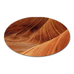 Sandstone The Wave Rock Nature Red Sand Oval Magnet by Amaryn4rt