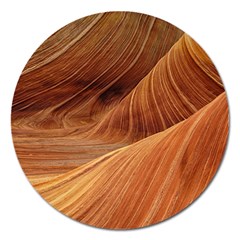 Sandstone The Wave Rock Nature Red Sand Magnet 5  (Round)