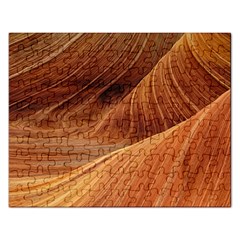 Sandstone The Wave Rock Nature Red Sand Rectangular Jigsaw Puzzl