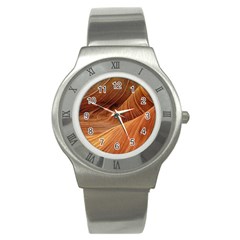 Sandstone The Wave Rock Nature Red Sand Stainless Steel Watch