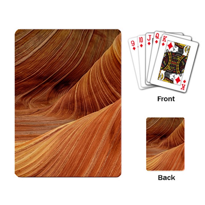 Sandstone The Wave Rock Nature Red Sand Playing Card