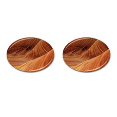 Sandstone The Wave Rock Nature Red Sand Cufflinks (Oval)