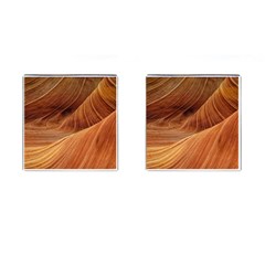 Sandstone The Wave Rock Nature Red Sand Cufflinks (Square)