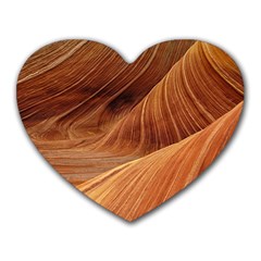 Sandstone The Wave Rock Nature Red Sand Heart Mousepads