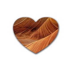 Sandstone The Wave Rock Nature Red Sand Heart Coaster (4 pack) 