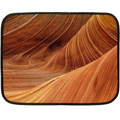 Sandstone The Wave Rock Nature Red Sand Double Sided Fleece Blanket (mini)  by Amaryn4rt