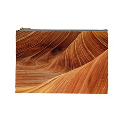 Sandstone The Wave Rock Nature Red Sand Cosmetic Bag (large)  by Amaryn4rt