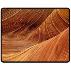 Sandstone The Wave Rock Nature Red Sand Fleece Blanket (medium)  by Amaryn4rt