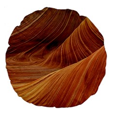 Sandstone The Wave Rock Nature Red Sand Large 18  Premium Flano Round Cushions