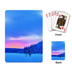 Winter Landscape Snow Forest Trees Playing Card by Amaryn4rt