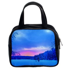 Winter Landscape Snow Forest Trees Classic Handbags (2 Sides) by Amaryn4rt