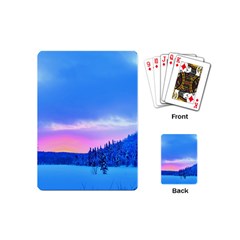 Winter Landscape Snow Forest Trees Playing Cards (mini)  by Amaryn4rt