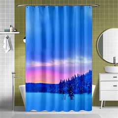 Winter Landscape Snow Forest Trees Shower Curtain 48  X 72  (small)  by Amaryn4rt