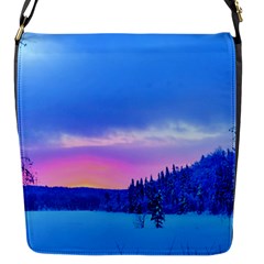 Winter Landscape Snow Forest Trees Flap Messenger Bag (s) by Amaryn4rt