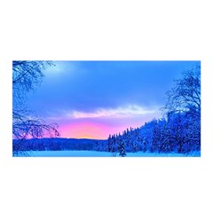 Winter Landscape Snow Forest Trees Satin Wrap by Amaryn4rt