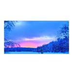 Winter Landscape Snow Forest Trees Satin Wrap Front