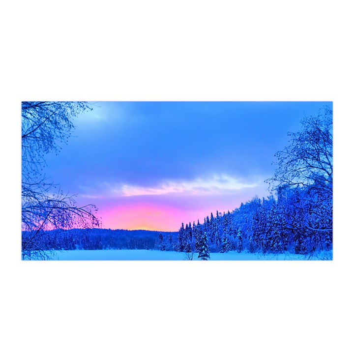 Winter Landscape Snow Forest Trees Satin Wrap