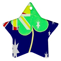 St  Patrick Australia And Ireland Irish Shamrock Australian Country Flag  Ornament (star)  by yoursparklingshop