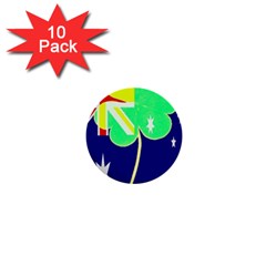 St  Patrick Australia And Ireland Irish Shamrock Australian Country Flag  1  Mini Buttons (10 Pack)  by yoursparklingshop