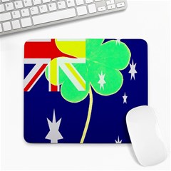 St  Patrick Australia And Ireland Irish Shamrock Australian Country Flag  Large Mousepads by yoursparklingshop