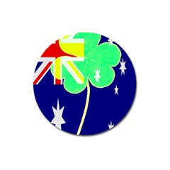 St  Patrick Australia And Ireland Irish Shamrock Australian Country Flag  Magnet 3  (round) by yoursparklingshop