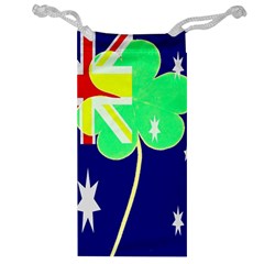 St  Patrick Australia And Ireland Irish Shamrock Australian Country Flag  Jewelry Bag by yoursparklingshop