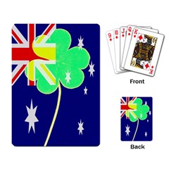 St  Patrick Australia And Ireland Irish Shamrock Australian Country Flag  Playing Card by yoursparklingshop