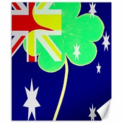 St  Patrick Australia And Ireland Irish Shamrock Australian Country Flag  Canvas 8  X 10  by yoursparklingshop