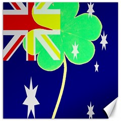 St  Patrick Australia And Ireland Irish Shamrock Australian Country Flag  Canvas 16  X 16   by yoursparklingshop