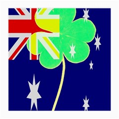 St  Patrick Australia And Ireland Irish Shamrock Australian Country Flag  Medium Glasses Cloth by yoursparklingshop