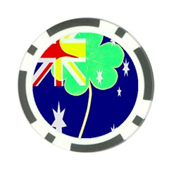 St  Patrick Australia And Ireland Irish Shamrock Australian Country Flag  Poker Chip Card Guards by yoursparklingshop