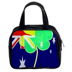 St  Patrick Australia And Ireland Irish Shamrock Australian Country Flag  Classic Handbags (2 Sides) by yoursparklingshop