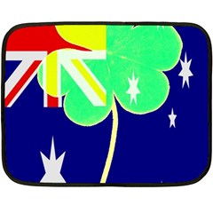 St  Patrick Australia And Ireland Irish Shamrock Australian Country Flag  Double Sided Fleece Blanket (mini)  by yoursparklingshop