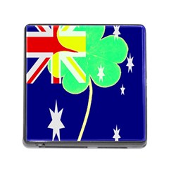 St  Patrick Australia And Ireland Irish Shamrock Australian Country Flag  Memory Card Reader (square) by yoursparklingshop