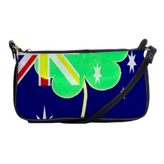 St  Patrick Australia And Ireland Irish Shamrock Australian Country Flag  Shoulder Clutch Bags by yoursparklingshop