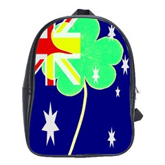 St  Patrick Australia And Ireland Irish Shamrock Australian Country Flag  School Bags (xl)  by yoursparklingshop