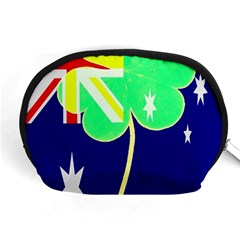 St  Patrick Australia And Ireland Irish Shamrock Australian Country Flag  Accessory Pouches (medium)  by yoursparklingshop