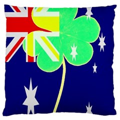 St  Patrick Australia And Ireland Irish Shamrock Australian Country Flag  Standard Flano Cushion Case (one Side) by yoursparklingshop