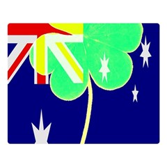 St  Patrick Australia And Ireland Irish Shamrock Australian Country Flag  Double Sided Flano Blanket (large)  by yoursparklingshop