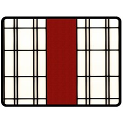 Shoji - Red Double Sided Fleece Blanket (large)  by Tatami