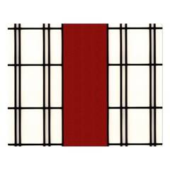 Shoji - Red Double Sided Flano Blanket (large)  by Tatami