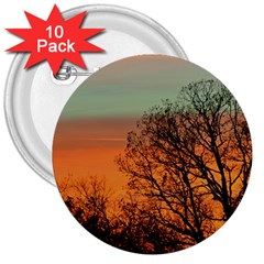 Twilight Sunset Sky Evening Clouds 3  Buttons (10 Pack) 